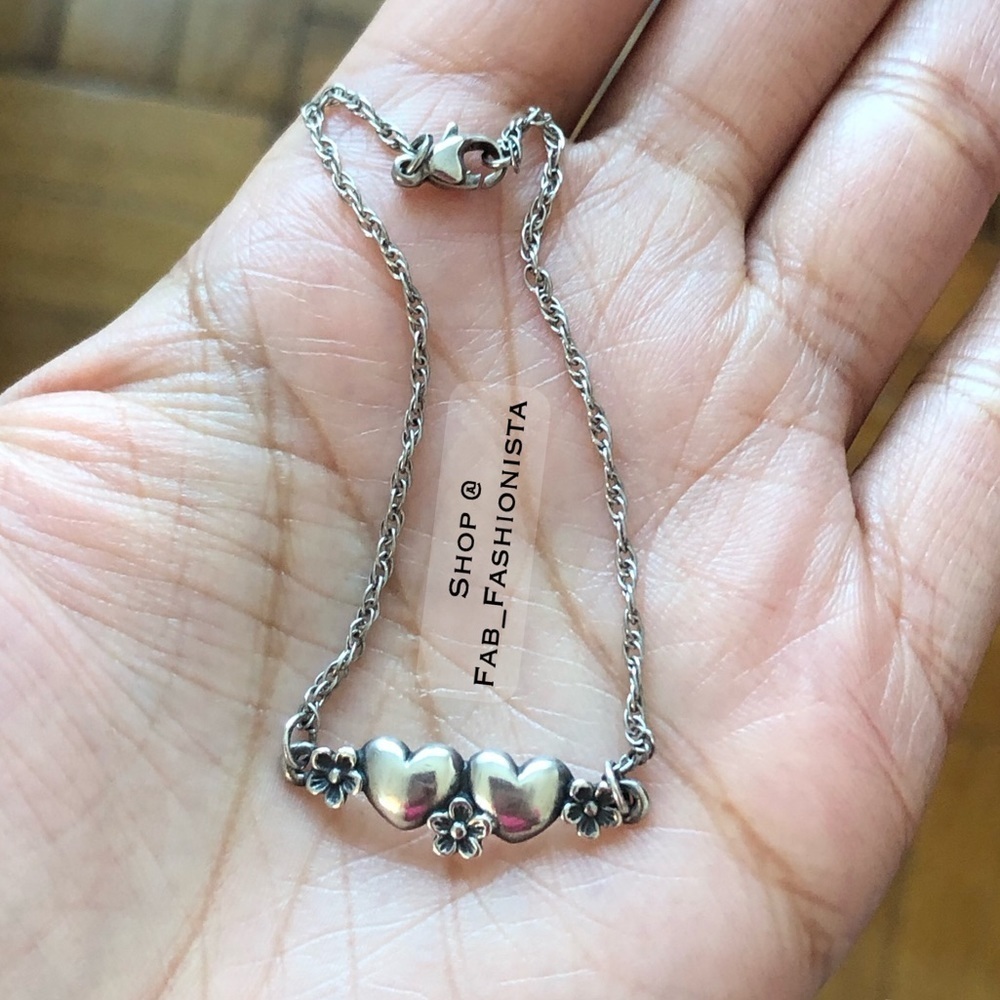 James Avery Sterling Silver Retired Flower Heart Ring Bracelet Necklace Set - Picture 13 of 17
